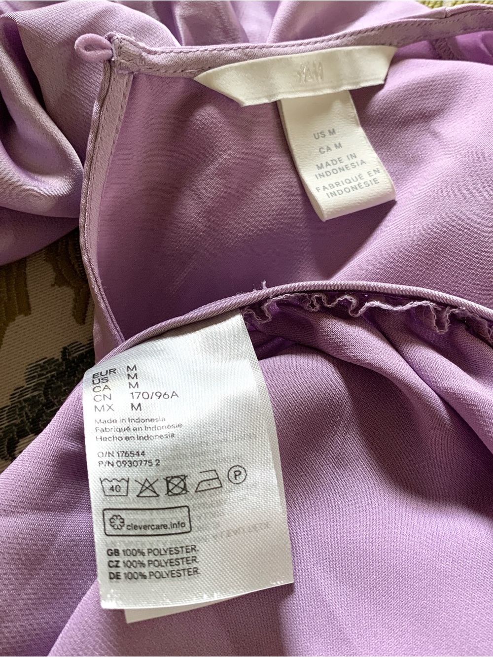 Pre-loved Lilac Satin Ruched Ruffle Sleeve Victorian-insired Blouse Top - Picture 8 of 8